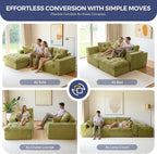 MAXYOYO L Shape Sectional Sofa Couch and Round Chaise Lounge, Modern Cloud Couch - Image 5