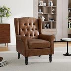 Pia Ricco Set of 2 Mid-Century Modern Wingback Accent Chairs - Image 5