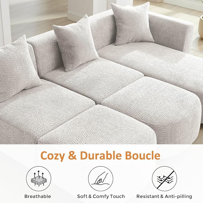VANOMi 109.84" Modular Sectional Sofa - Image 5