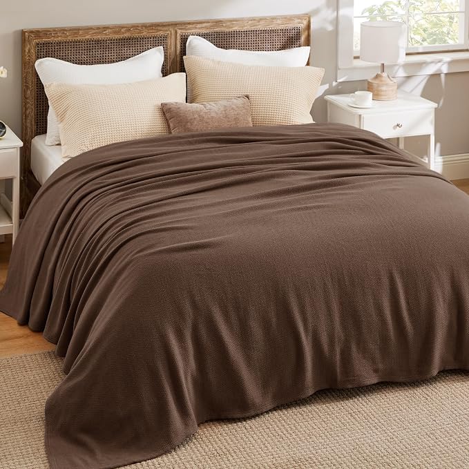 Bedsure GentleSoft 100% Cotton Blanket Queen Size - Image 5