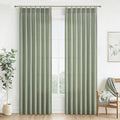 Sage Green Pinch Pleated Sheer Curtains 84 Inches Long by PleatedDrapes