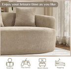 131" Oversized Sectional Sofa for Living Room, Modern Luxury Plush Chenille - Image 9