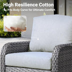 ovios 5-Piece Patio Furniture Set, Outdoor Wicker Sofa - Image 6