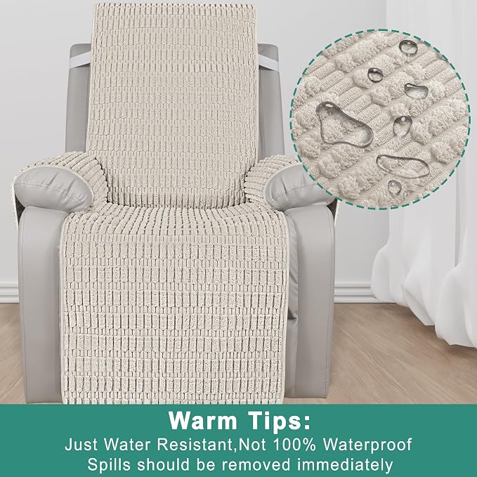 Foxdecor Recliner Chair Covers, Recliner Cover Non-Slip Chair Covers, Washable - Image 6