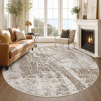 DMOYEST 8ft Round Washable Area Rug by DMOYEST