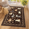 DUKINO 3x5 Rug, Washable Dog Bedroom Area Rug Soft Non Slip, Non-Shedding by DUKINO
