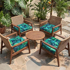 4Pcs Patio Cushion Covers Stretch Outdoor Furniture Protector Slipcovers | - Image 6