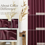 Burgundy Linen Curtains 108 Inches Long - Image 3