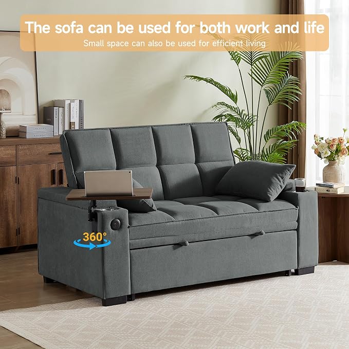 hansones ​66" Multi-Functional Pull-Out Sofa Bed - Image 5