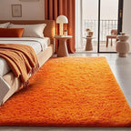 Ophanie Orange Fall Rugs for Bedroom Living Room, Fluffy Fuzzy Furry Carpet by Ophanie