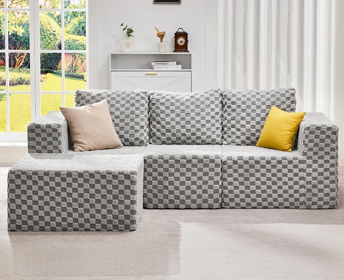 Hobestluk Modular Sectional Sofa Memory Foam Couch Oversized Sectional Sofa by YourHomeDeservesMore