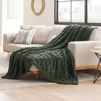 Bedsure GentleSoft Olive Green Throw Blanket - Image 6