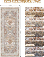 3x8 Runner Rug Non Slip Washable Rugs - Image 2