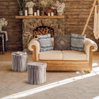 Sorbus Tree Stump Stool, Storage Ottoman 15 Inch Fake Tree Stumps Log Stool - Image 4