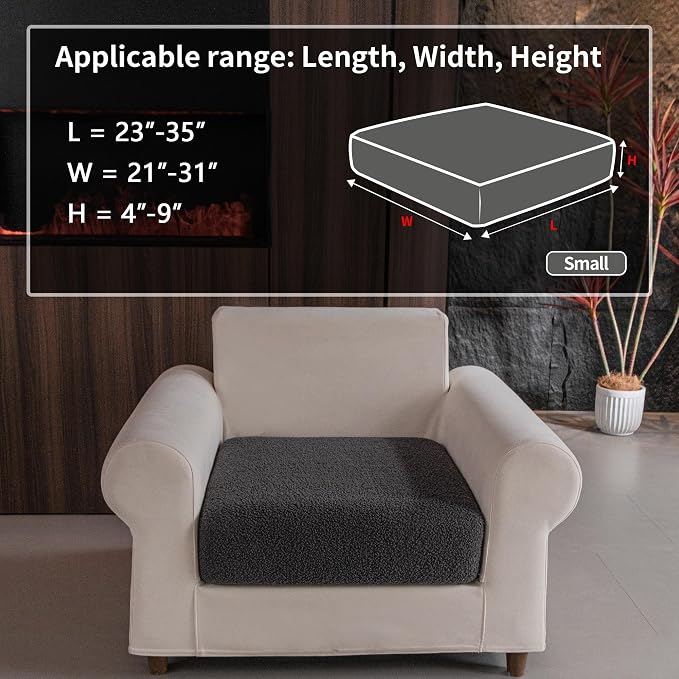 OHSIO Couch Cushion Covers for Sectional Sofa, Stretch Soft Sofa Slipcovers - Image 2