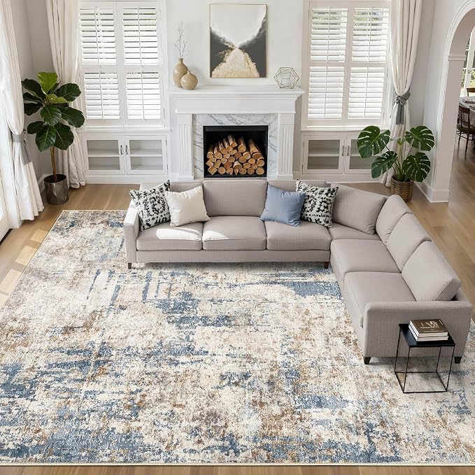 LOONGRUG 10x14 Area Rugs Washable Large Neutral Modern Living Room Rug | by LOONGRUG