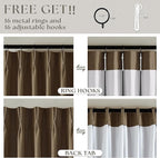 Dutch Cocoa 100% Blackout Pinch Pleated Linen 63 Inch Curtains - Image 6