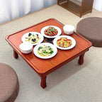 Rectangle Folding Low Coffee Table, Japanese Style Solid Wood Floor Table - Image 5