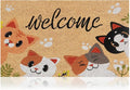 Coir Welcome Mat, 17 x 29 in | 100% Natural Coir, Anti-Shedding, Durable PVC by AmaruDoorMats