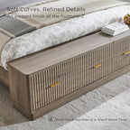 T4TREAM Fluted King Size Bed Frame - Image 6