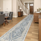 Washable Runner Rug 2.5x16, Non-Slip Long Kitchen Rugs, Soft Hallway Runner by Restydon