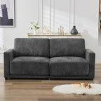77.4" Chenille Modular Loveseat Oversized Upholstered 2 Seater Sectional Sofa by CACFTII