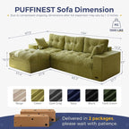 MAXYOYO 104" L Shaped Modular Sectional Sofa - Image 2