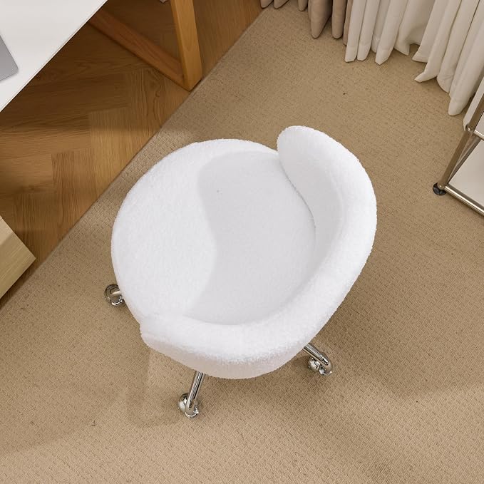 VINGLI Cute Small Swivel Desk Chair Comfy - Image 6