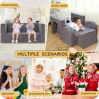 Fvkind 10 Pcs Modular Kids Play Couch, Convertible Sectional Toddler Sofa - Image 7
