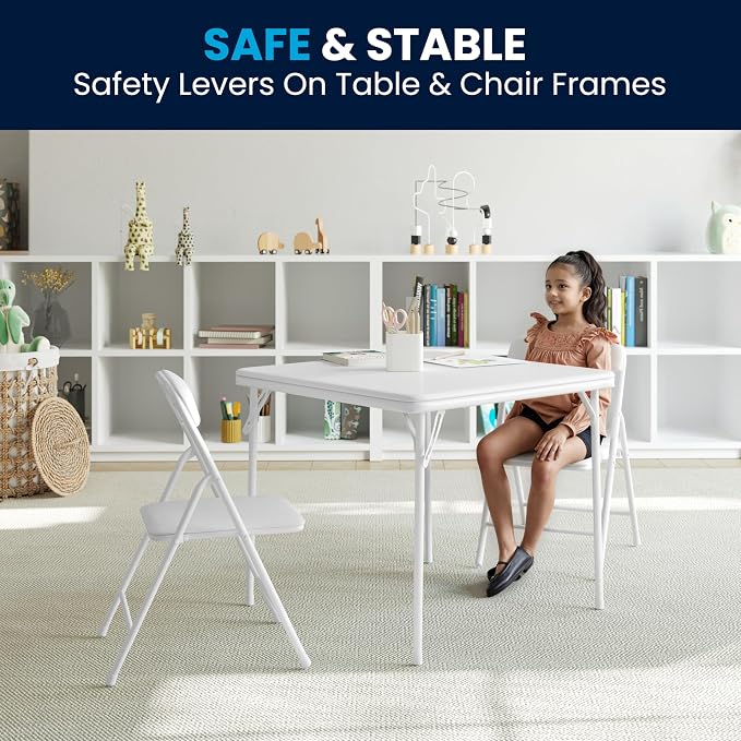 Flash Furniture Mindy Kids 3-Piece Folding Table and Chairs Set - Image 10