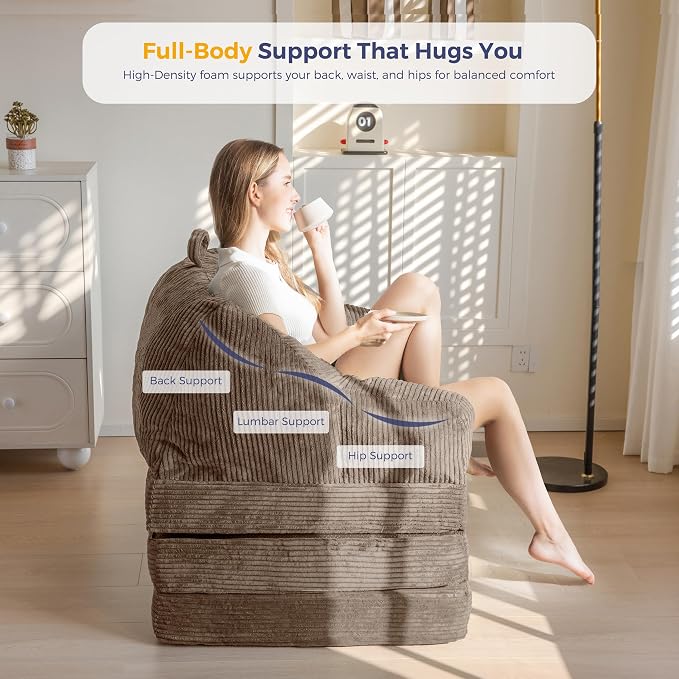 MAXYOYO Folding Sofa Bed with Backrest, Boneless Fold Out Couch Bed with Handle - Image 5