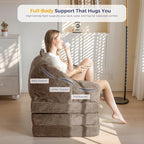 MAXYOYO Folding Sofa Bed with Backrest, Boneless Fold Out Couch Bed with Handle - Image 5