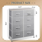 WLIVE Fabric Dresser for Bedroom, Tall Dresser - Image 3
