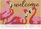 Coir Welcome Mat, 17 x 29 in | 100% Natural Coir, Anti-Shedding, Durable PVC by AmaruDoorMats