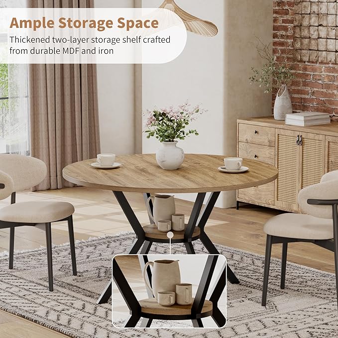 MECHYIN 42 Inch Round Dining Table - Image 3