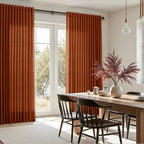 Extra Wide Linen Curtains for Living Room 90 Inches Long Terracotta Light - Image 7