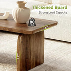 LITTLE TREE Farmhouse Coffee Table, 47 Inches Wooden Center Tables - Image 2