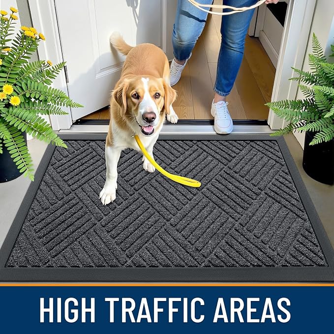 OLANLY Front Door Mat Outside Entrance 33x21, Waterproof Heavy-Duty Doormat | - Image 6