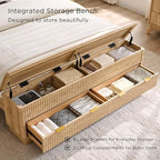 T4TREAM Fluted Queen Size Bed Frame - Image 4