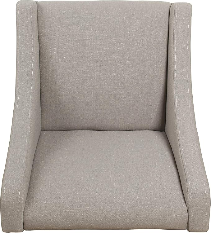 Homepop Home Decor | Upholstered Classic Swoop Arm Accent Chair | Accent Chairs - Image 7