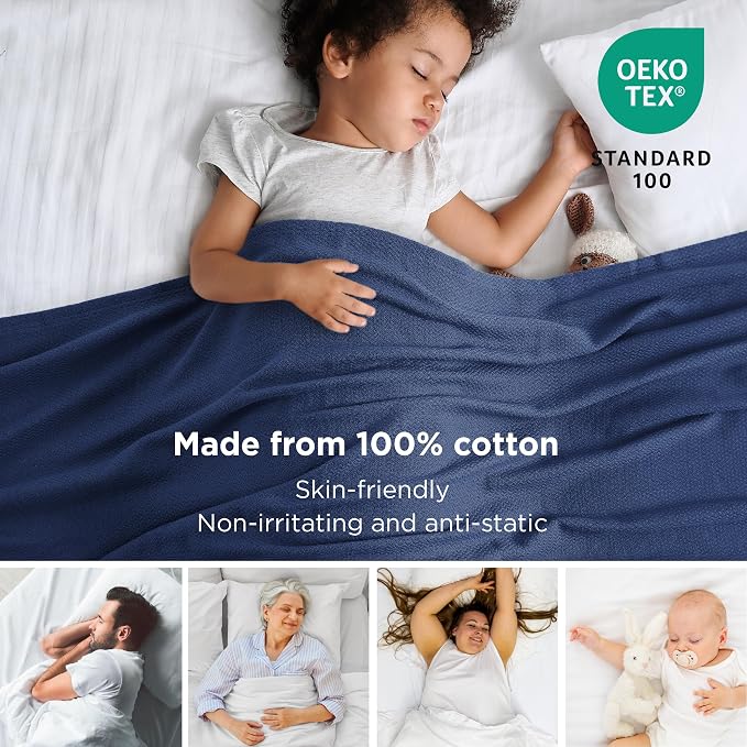 Bedsure GentleSoft 100% Cotton Blanket Twin XL Size - Image 2