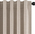 Topfinel 72 Inch Long Black Out Linen Boho Curtains by Topfinel