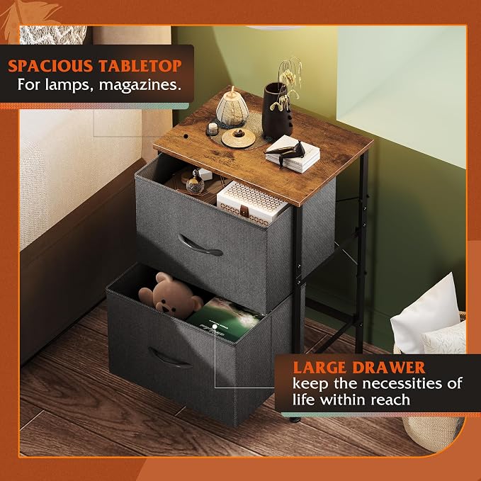 WLIVE Nightstand, Nightstand - Image 5