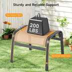 ONBRILL Outdoor Ottoman Set of 2, All Weather Outdoor Foot Stool - Image 4
