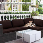 12PCS Patio Cushion Covers, Patio Furniture Couch Seat Slipcovers | Washable - Image 3