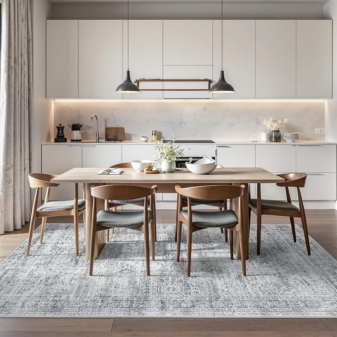 5x7 Area Rugs for Living Room, Large Washable Rug, Dining Room, Low Pile - Image 5