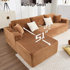 108" Boneless Couch, L-Shaped Modular Sectional Sofa - Image 3