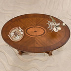 LEEMTORIG Oval Coffee Table for Living Room, Solid Wood Table - Image 6
