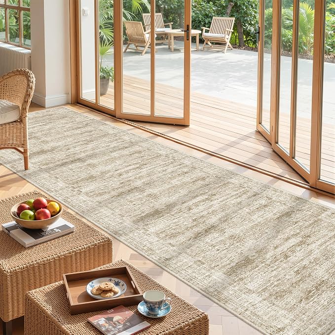 2'6 x 12' Runner Rug Non Slip, Washable Kitchen Rugs, Living Room, Long Rug - Image 3