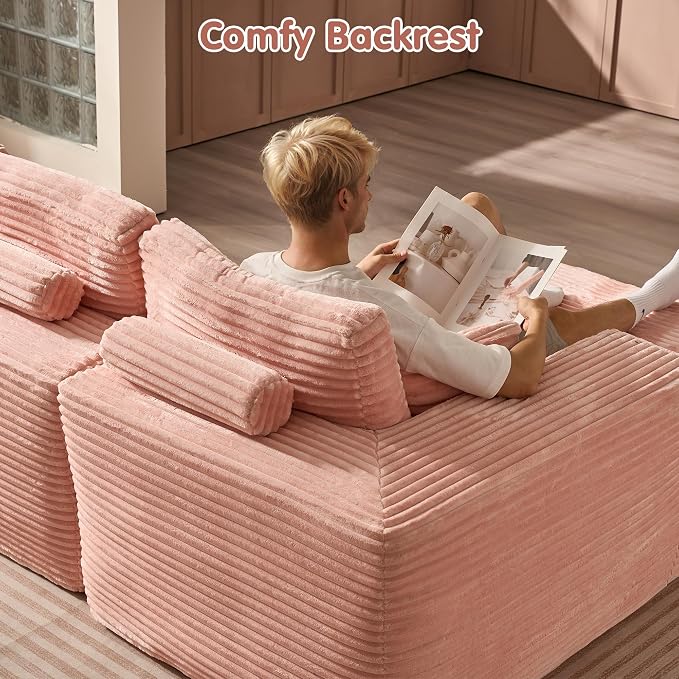 ovios 104" Cloud Boneless Couch - Image 8